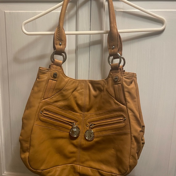 Tignanello Tan Leather Shoulder Bag - Picture 1 of 4